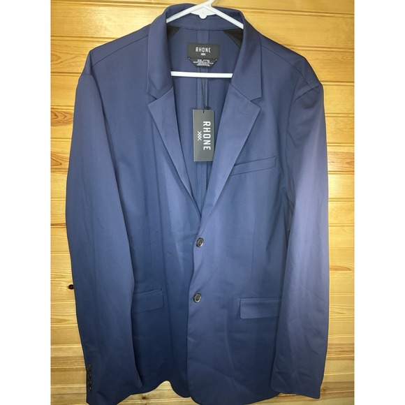 Rhône Commuter Blazer NWT $300 Slim Fit Stretch Navy Blue XXL Minimalist - Picture 2 of 8